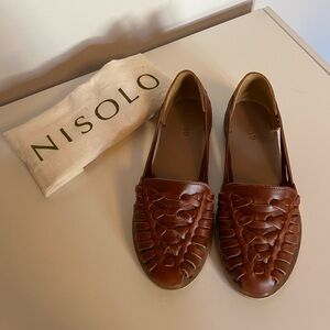 Nisolo Huarache Sandal in brandy, new and never worn